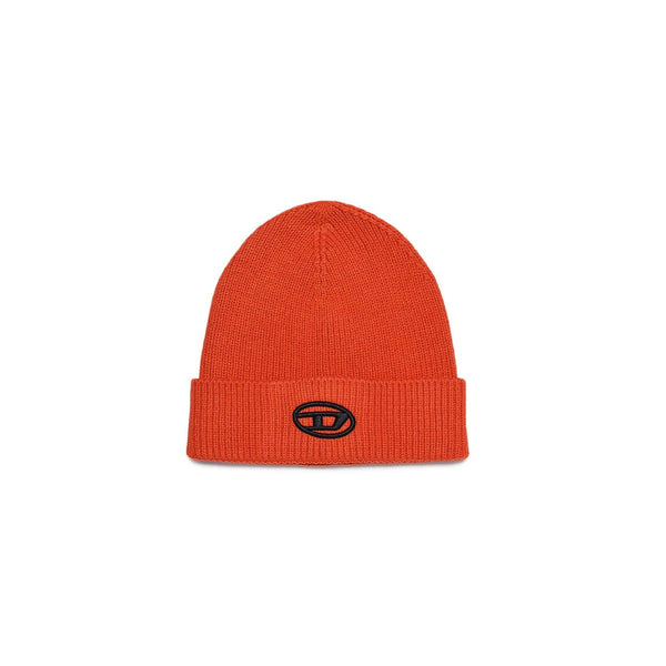 Orange Beanie With Embroidered Logo