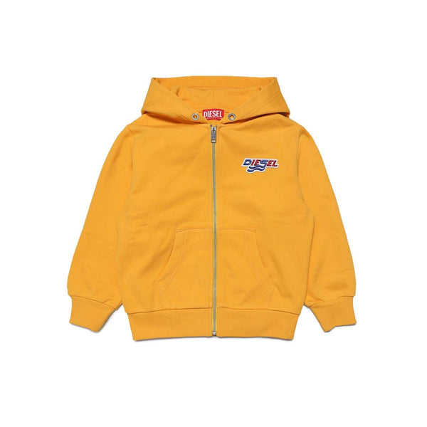 Diesel Logo Patch Zip Up Hoodie