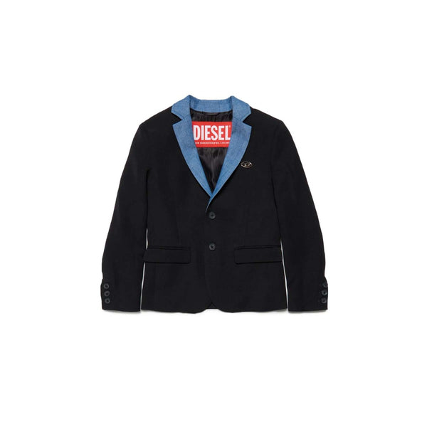 Boys Black cool wool blazer jacket