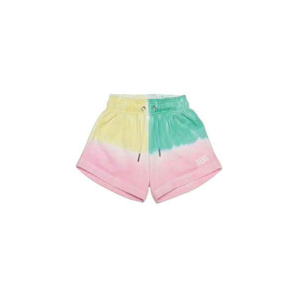 Girls Multicolor plush shorts with logo