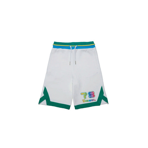 White Basketball Shorts With Drawstring Waistband