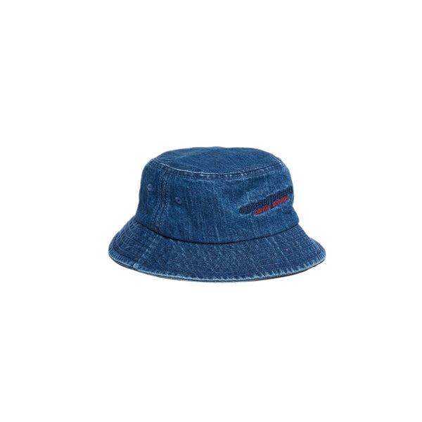 Denim Peach Fuzz Hat With Logo