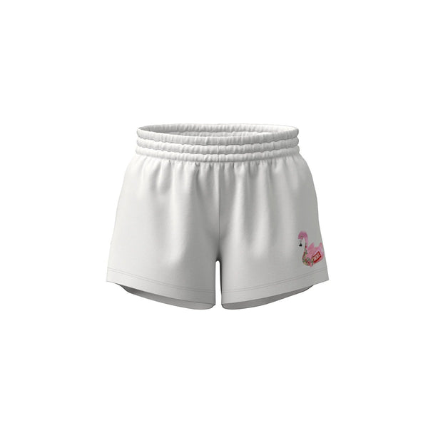Jersey shorts with flamingo print