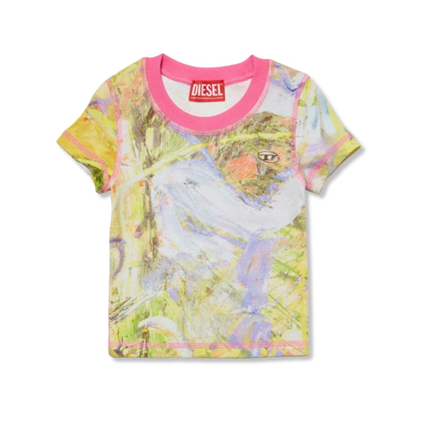 Girls Multi-Color Tiski Graphic-Print T-shirt