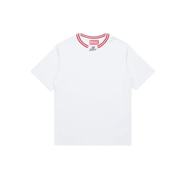 Boys White Crew-Neck Half Sleeves T-Shirt