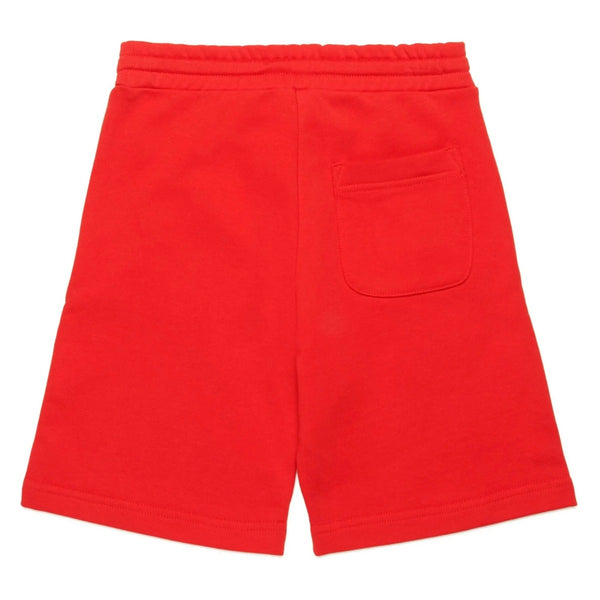 Boys Red Oval D-Plaque Cotton Shorts
