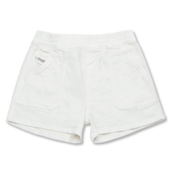 Girls White Logo-Print Cotton Shorts