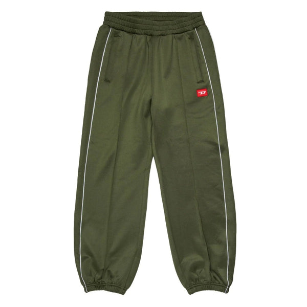 Boys Dark Green Logo-Patch Joggers