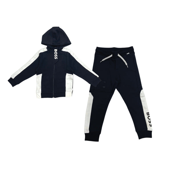 Boys Black Logo Tracksuit