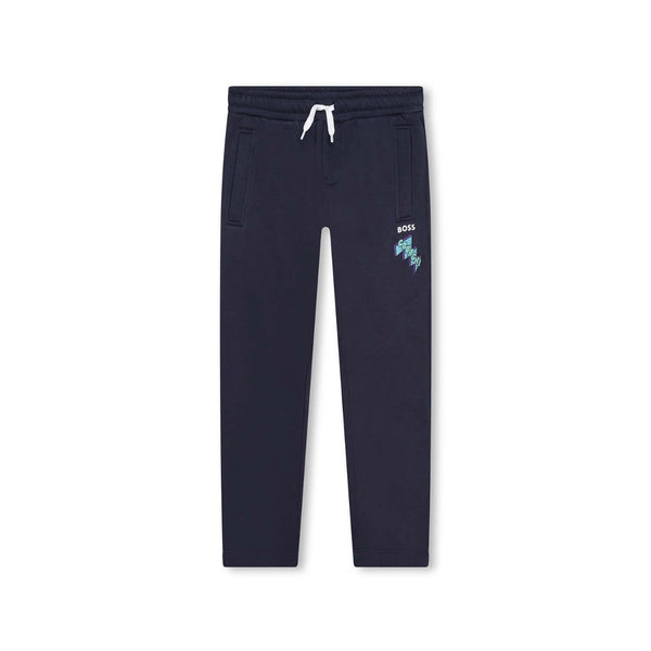 Boys Navy Blue Cotton Batman Joggers