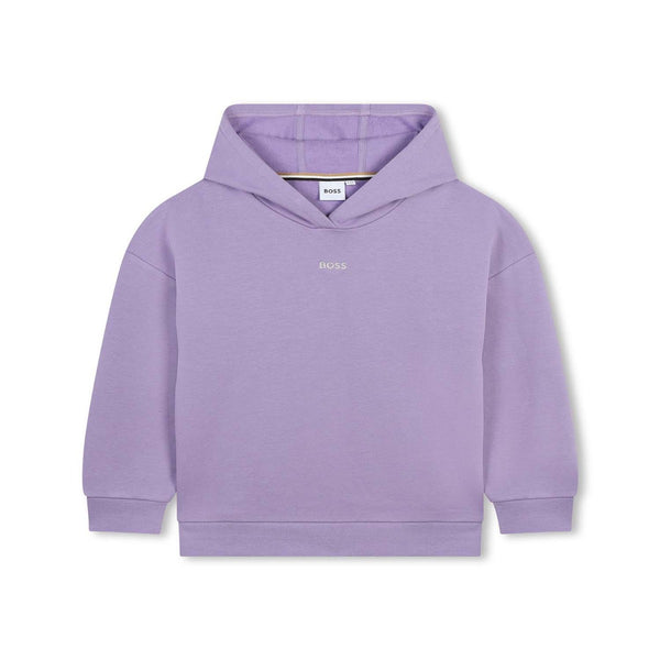 Girls Purple Logo-Print Hoodie
