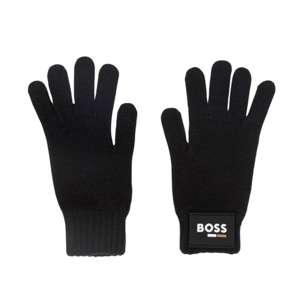 Boys Black Knitted Gloves