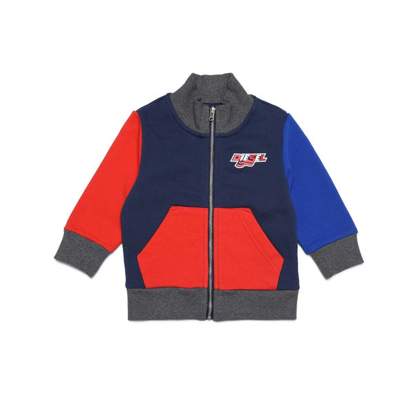 Color Block Sweatshirt With Zip
