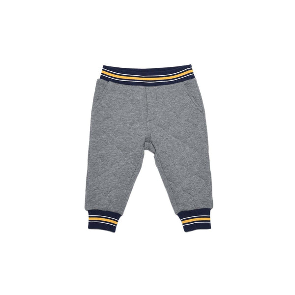 Gray pants in quilted double jersey
