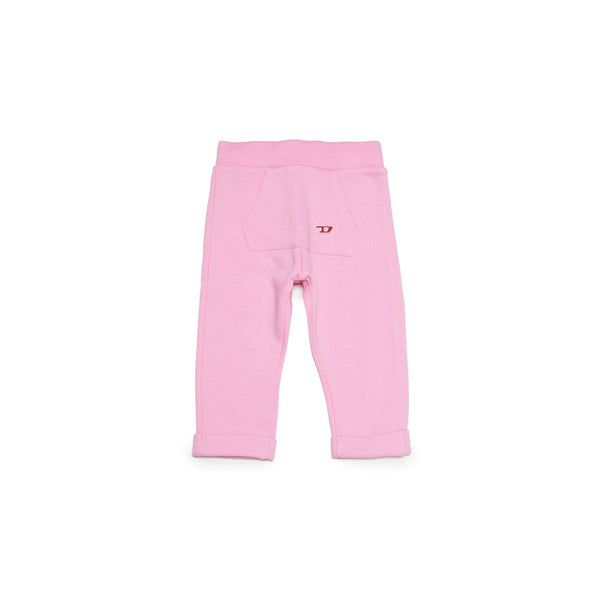 Pastel Pink Plush Pants With D Logo