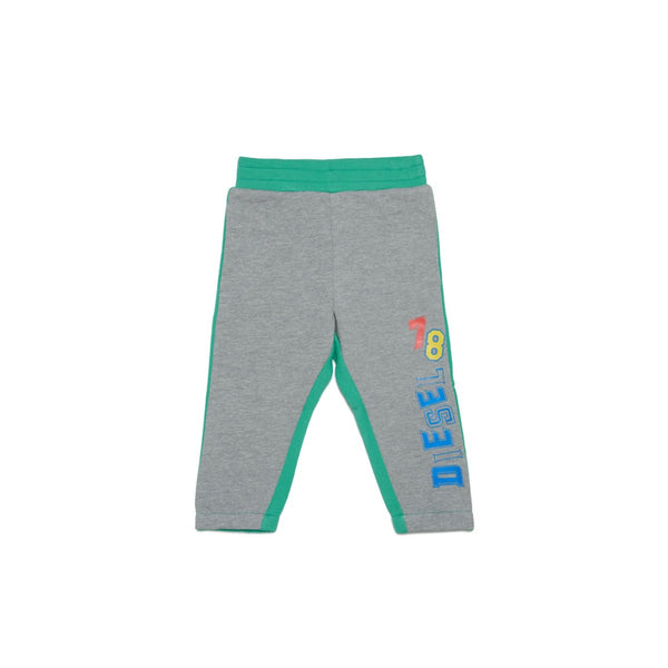 Grey Two-Tone Plush Pants With Diesel 78 Logo