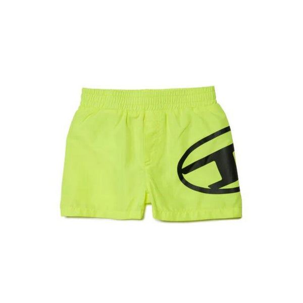 Baby Boys Green Oval D-Print Swim Shorts