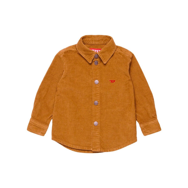 Baby Boys Beige Corduroy Ribbed Shirt