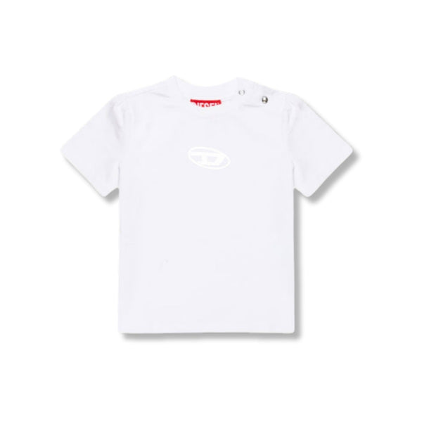 Baby Girls White Crystal-Logo T-Shirt