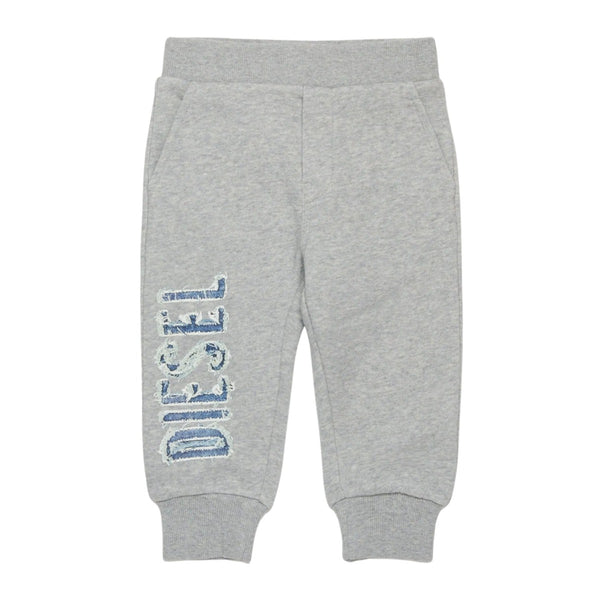 Baby Boys Grey Applique-Logo Jogger