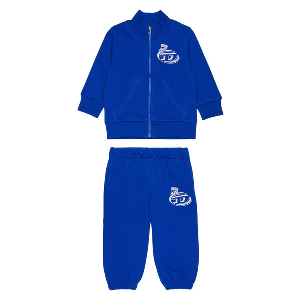 Baby Boys Blue Logo-Print Tracksuit