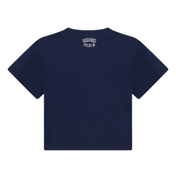 Boys Navy Blue Cotton Tiger T-Shirt