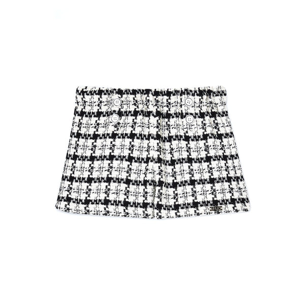 Girls Boucle Check Shorts