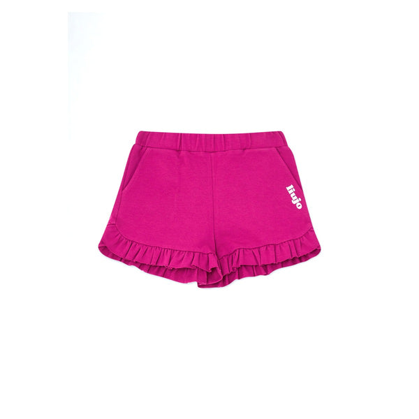 Girls Pink Plush Cotton Shorts
