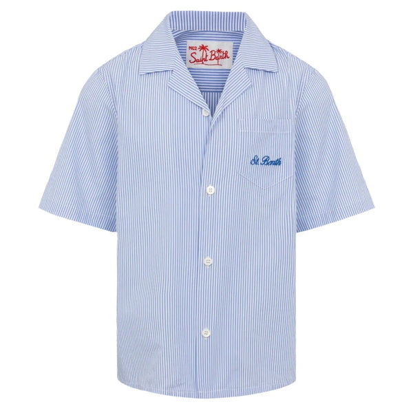 Boys Blue & White Stripes Shirt