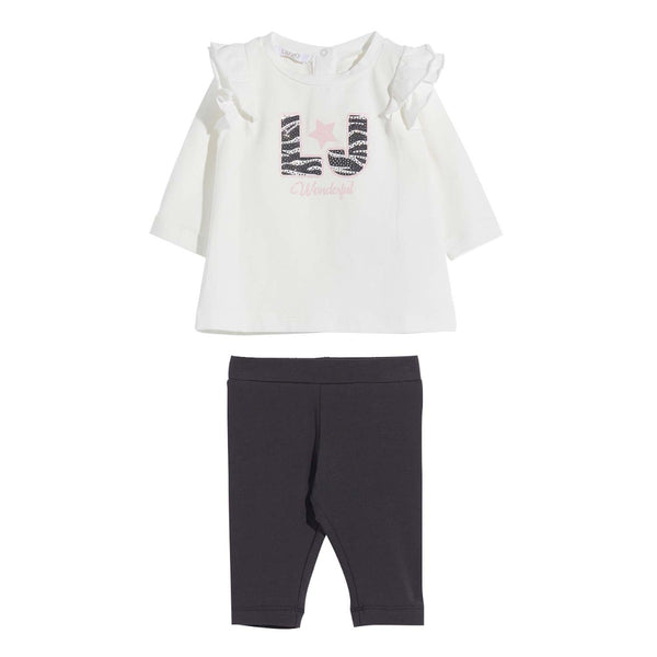 Baby Girls Logo Print T-Shirt And Legging Set