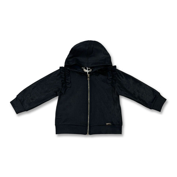 Girls Navy Blue Hooded Jacket