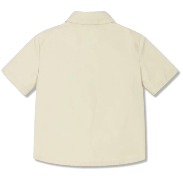 Baby Boys Beige DG Logo Cotton Shirt