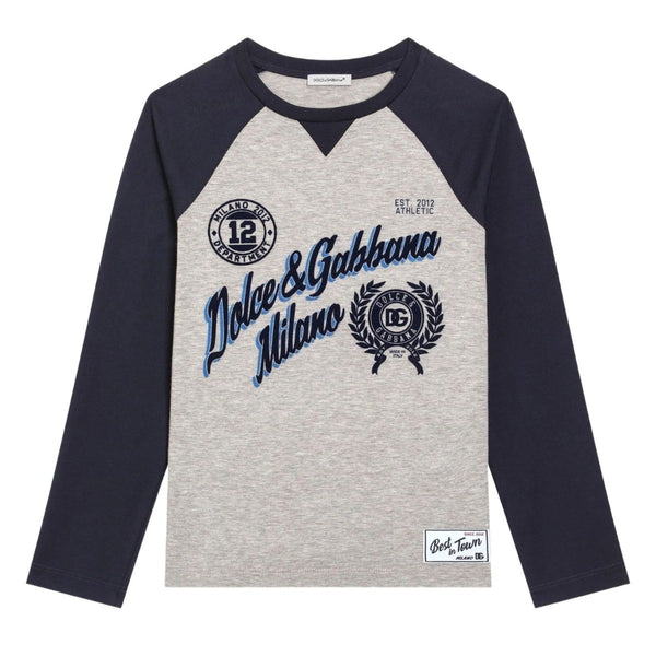Boys Grey Logo-print T-Shirt