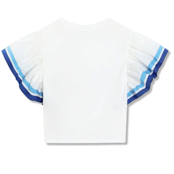 Girls White D & G Floral Logo Top