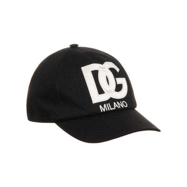 Unisex Black DG Milano Cotton Cap