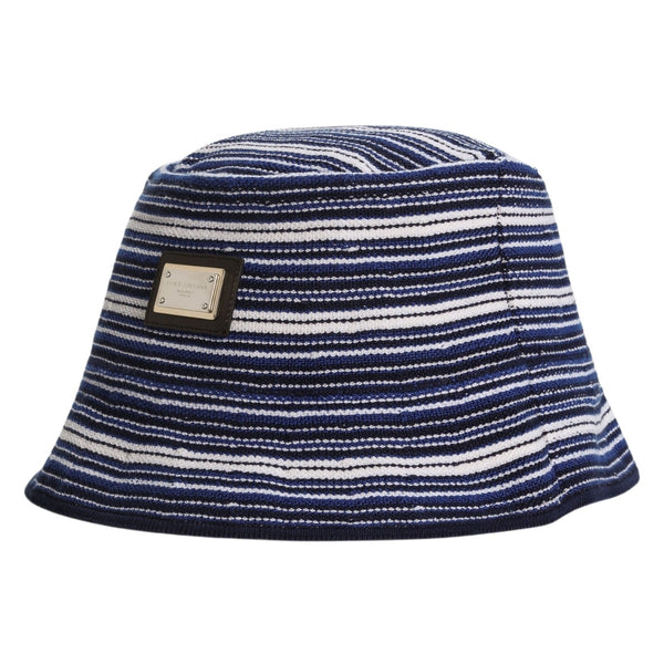 Boys Blue Knit Honeycomb Bucket Hat