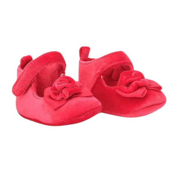 Baby Girls Red Bow Shoes