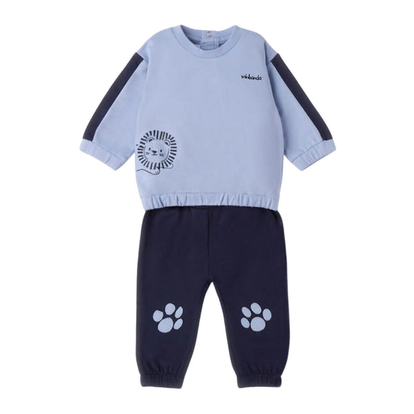Baby Boys Blue Logo-Print Tracksuit