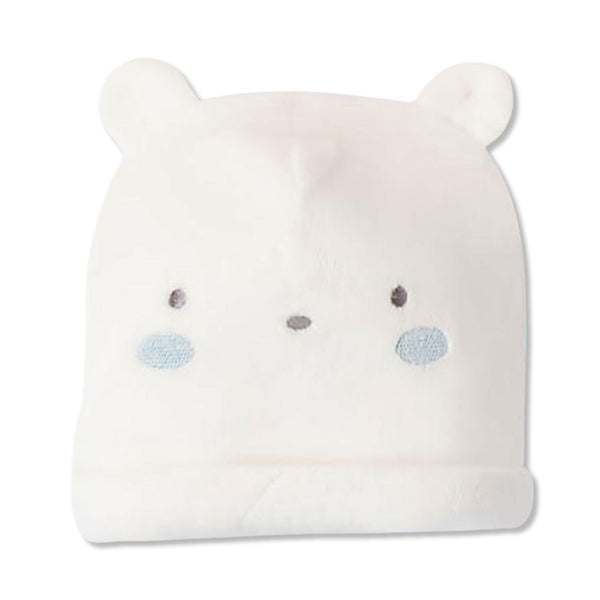 Baby Boys White Print Caps