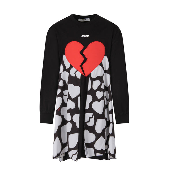 Girls Black Cotton Dress