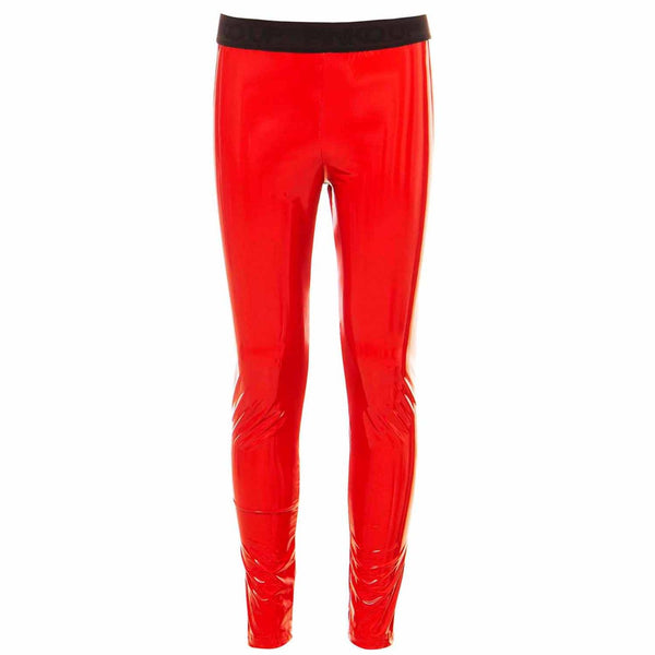 Girls Red Patent Leggings