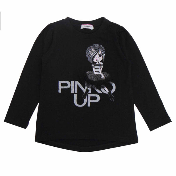 Baby Girls Pinko Up Black T-shirt
