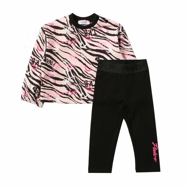 Baby Girls Printed T-shirt With Legging Set
