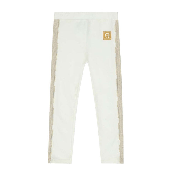 Girls Ivory Logo Leggings