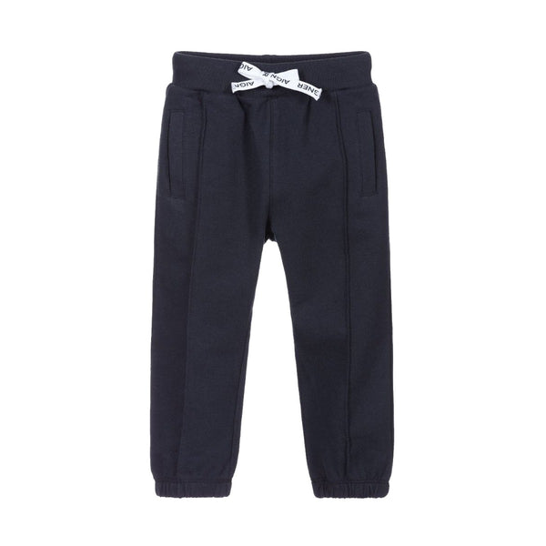 Baby Boy Navy Blue Cotton Joggers