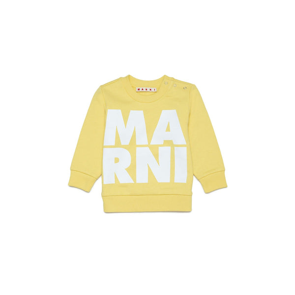 Yellow Cotton Sweatshirt With Marni Logo