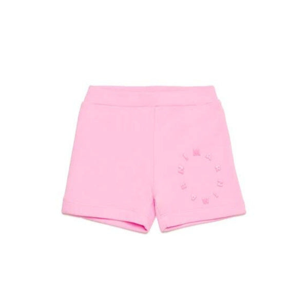 Baby Girls Pink Round Logo Fleece Shorts
