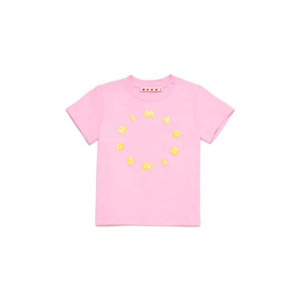 Baby Girls Round Logo Cotton T-Shirt