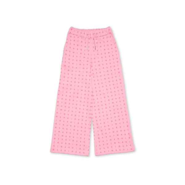 Girls Pink Wide Fit Allover Logo Trouser