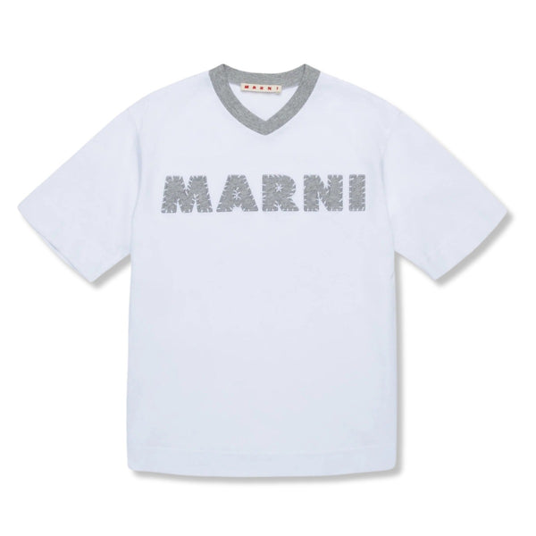 Unisex White T-shirt with Marni-Patch
